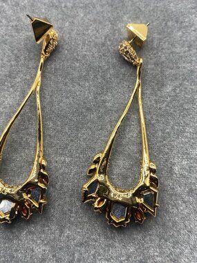 Alexis Bittar Full Diamond and Gemstone Stud Earrings